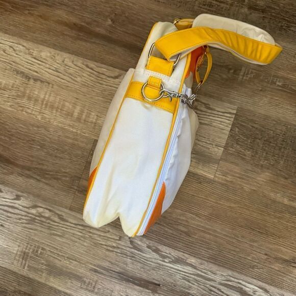 Air Jordan Nike Backpack White Orange & Yellow Size 13 x 11 x 4 - Picture 3 of 16